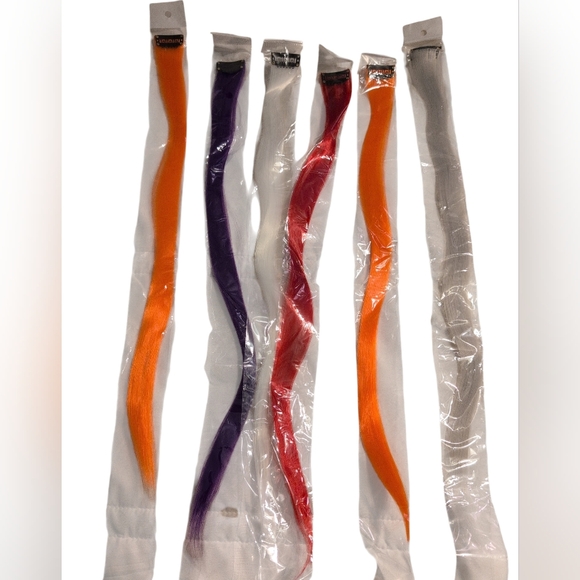 NWT Accessories Bundle Colorful Hair Extensions Sets, Bracelet, Hair Ties - Picture 5 of 5